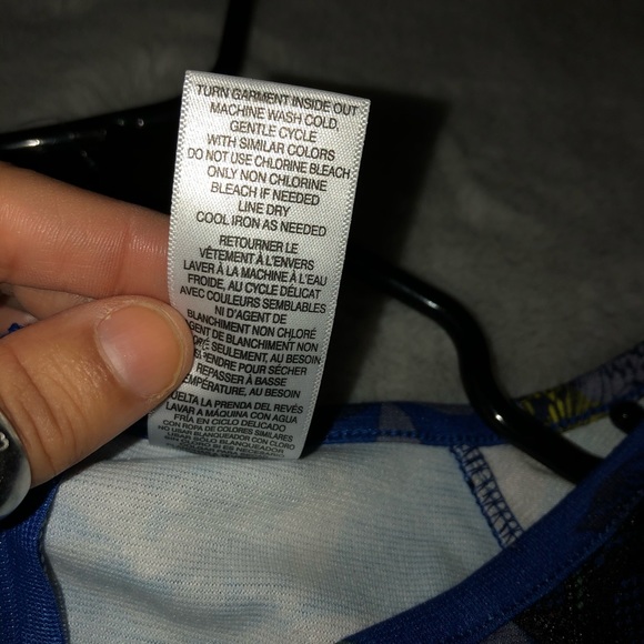 Black Lace Dress Blue Butterfly Print Midi - Picture 7 of 11